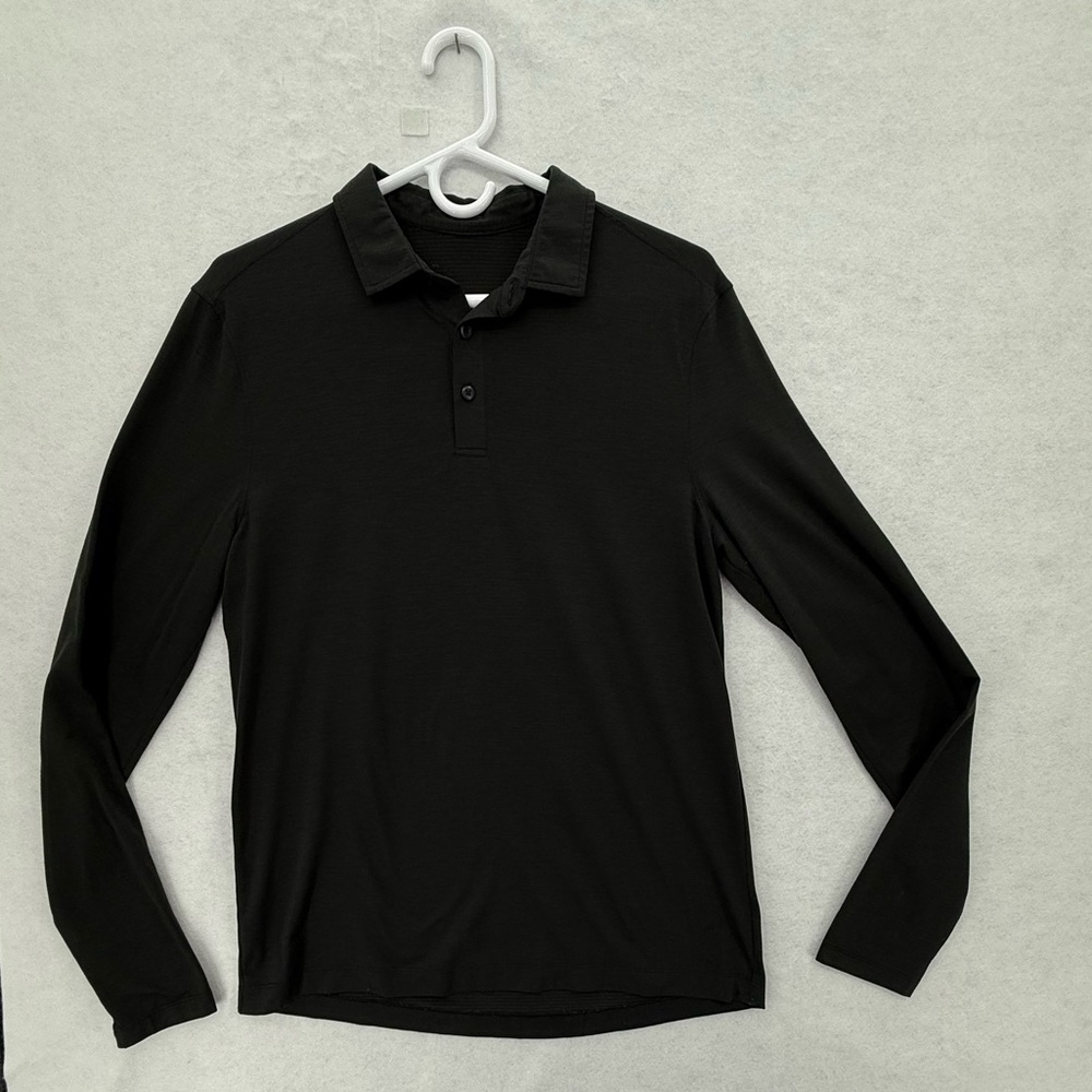 lululemon athletica Men's Long Sleeve Polo - Black